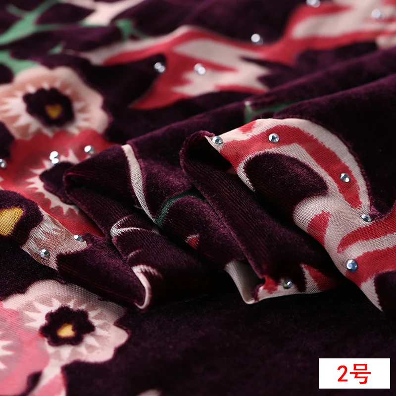 Ажурная бархатная ткань 8 мм Высококачественная шелковая Чонсам для платья