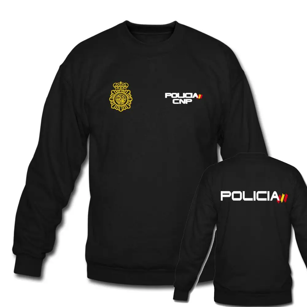 Men Black 1 Мужская толстовка Espana Policia испанская национальная полиция Espana Policia CNP UIP УПО анти бунт SWAT GEO идет спецназ пуловеры - Цвет: Men Black 1