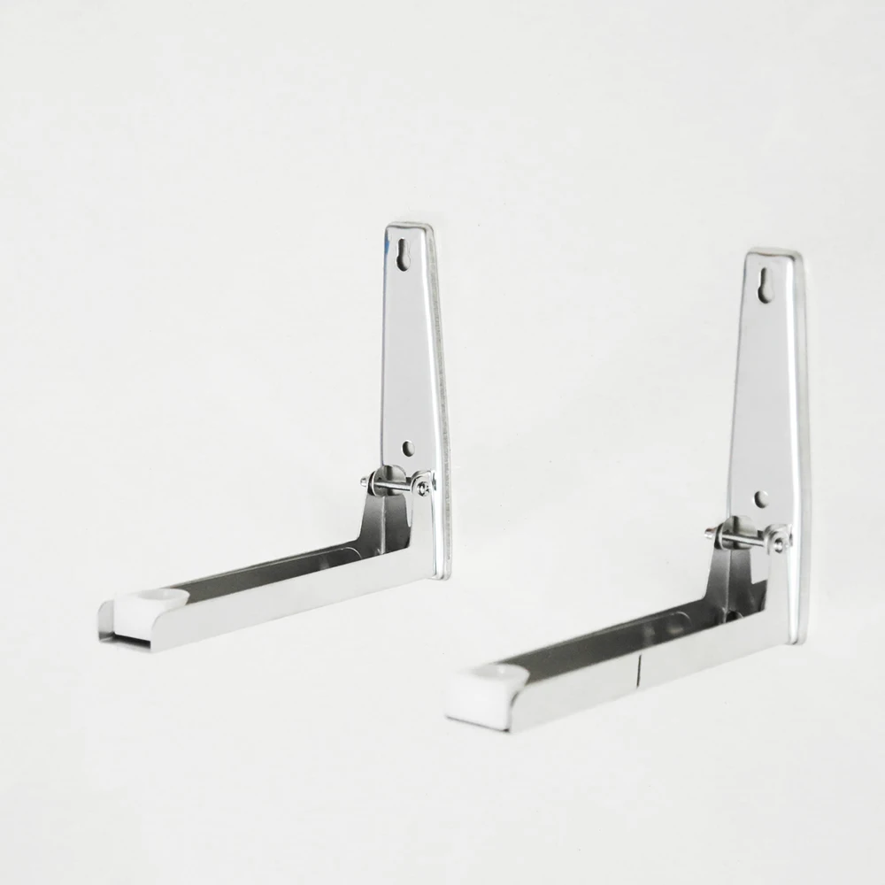 

2Pcs/Lot Kitchen Stainless Steel Microwave Oven Bracket Sturdy Foldable Stretch Wall Mount Rack Shelf