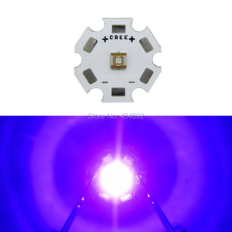 SemiLEDs Led УФ Фиолетовый 3 Вт 3.6 3.8 В 410nm 420nm Привело 20 мм ПЕЧАТНОЙ Платы Для Очиститель