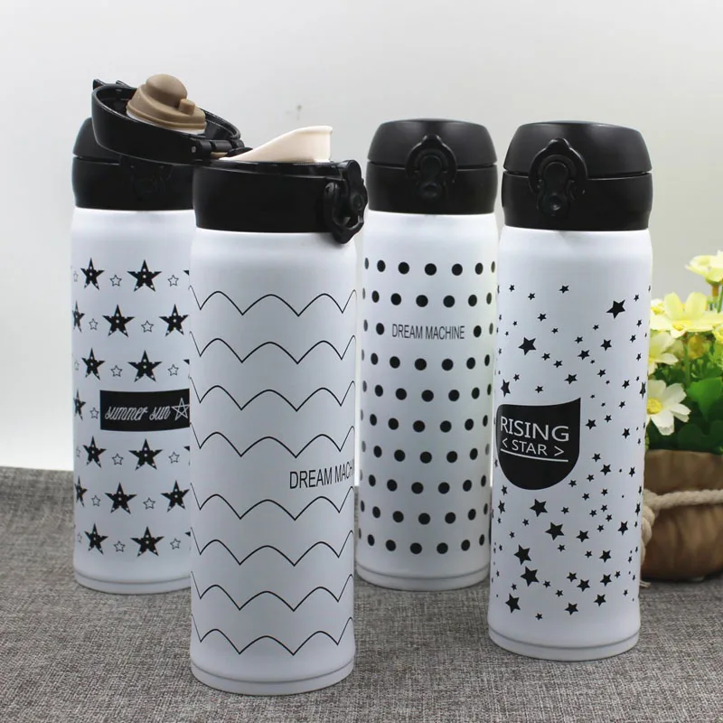 Термос из нержавеющей стали кофейные кружки Termos Звёздные точки волнистый дизайн