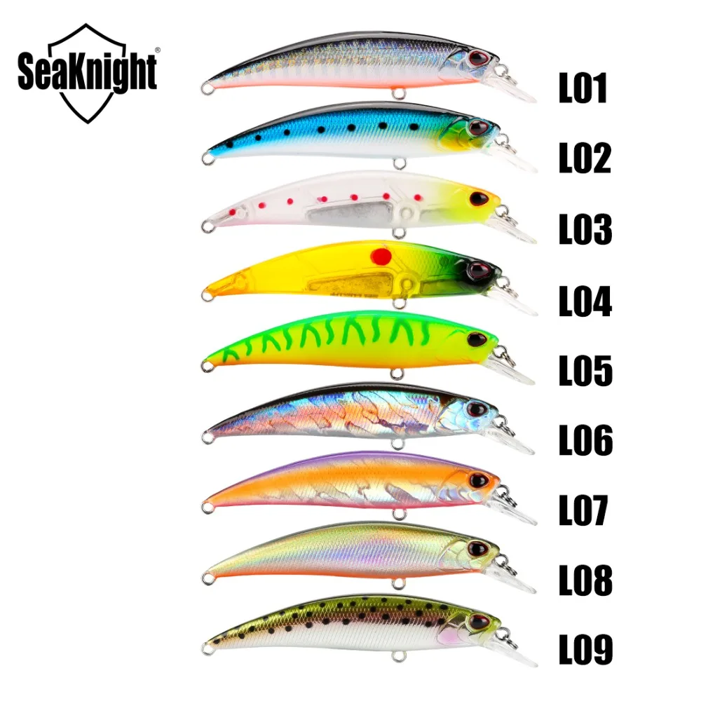 Рыболовная приманка SeaKnight Minnow SK040 1 шт. 9 5 г 70 мм/дюйма острые Крючки с объемными