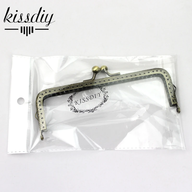 KISSDIY 10 шт 15 см квадратный кошелек с металлическим каркасом антикварная бронзовая
