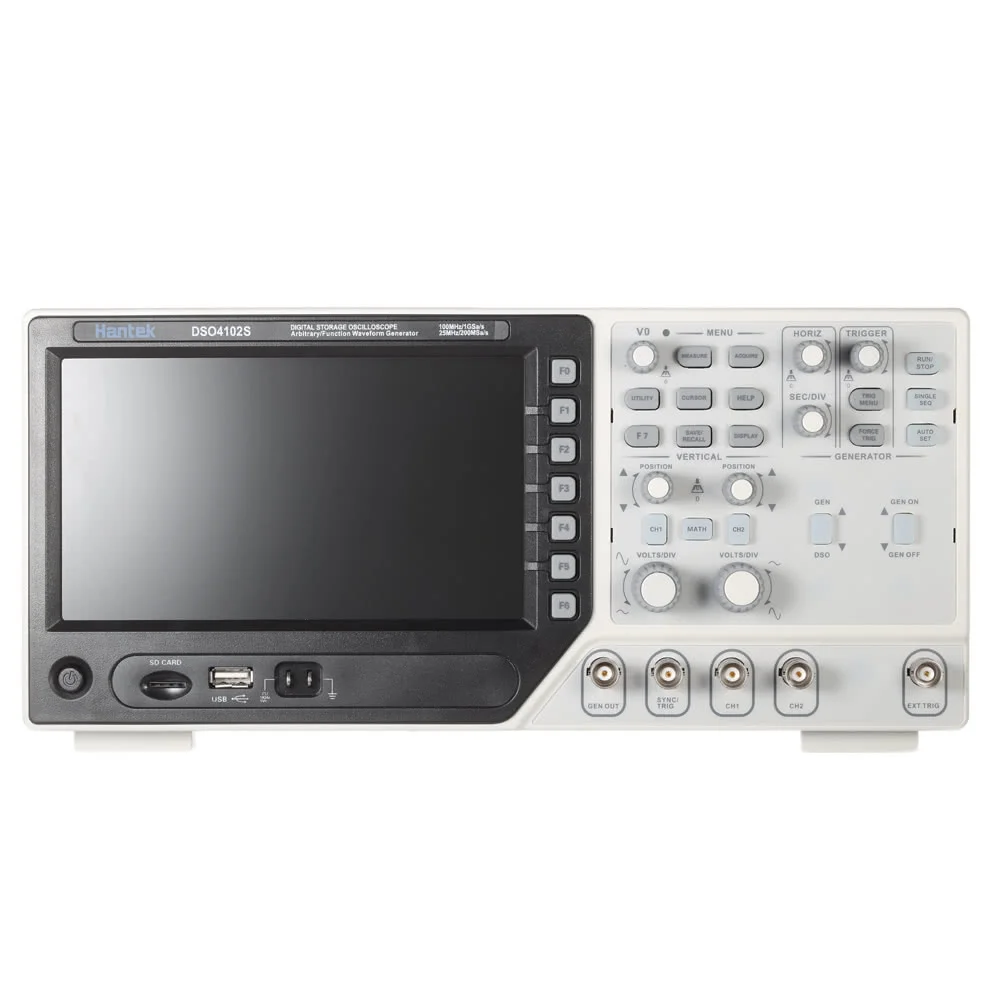 Hantek DSO4102S новейший цифровой осциллограф " 64 K TFT ЖК-экран 2 канала 100 м 1GSa/s осциллографы произвольной формы
