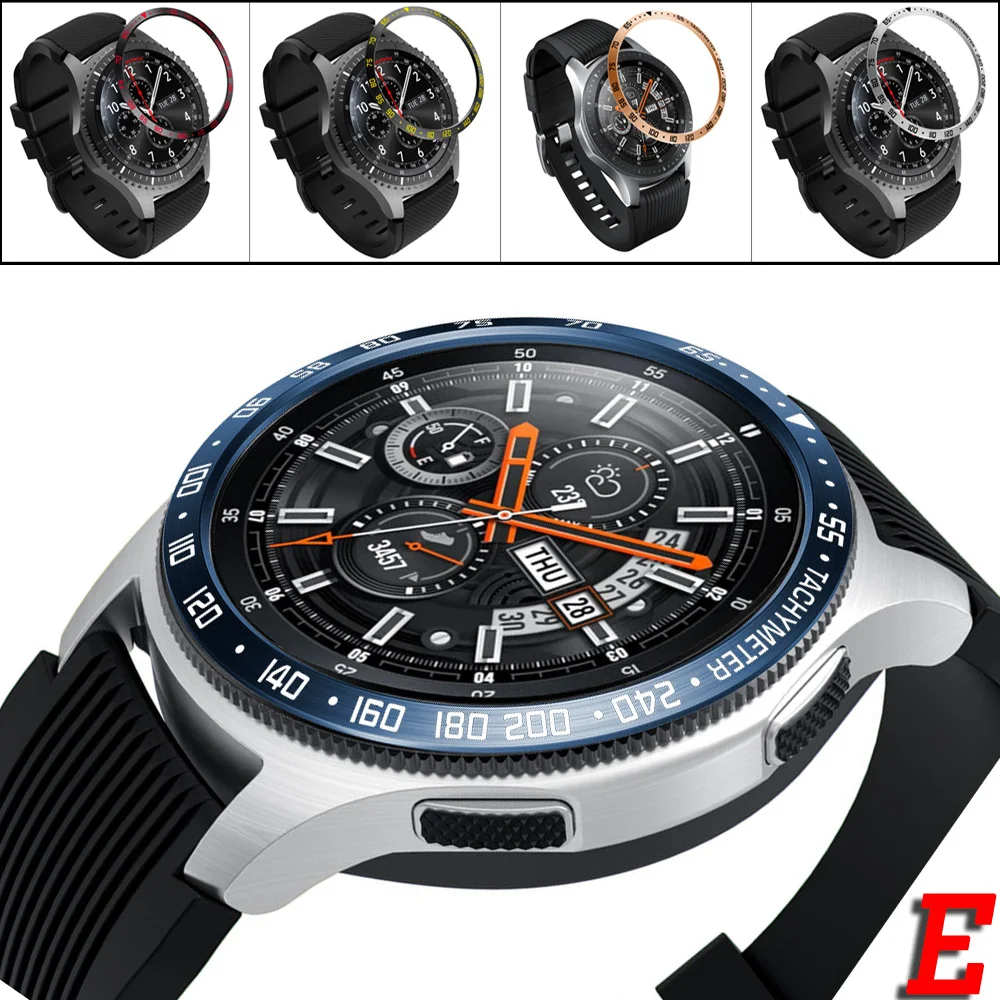 Для часов Samsung Galaxy Watch 46 мм ободковое кольцо клейкая крышка металлическое
