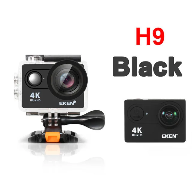 H9 Black Оригинальная Экшн-камера eken H9/H9R 4K Ultra HD 1080 p/60fps, мини камера на шлем, WiFi, 2,0 дюйма, 170D, водонепроницаемая Спортивная камера - Цвет: H9 Black