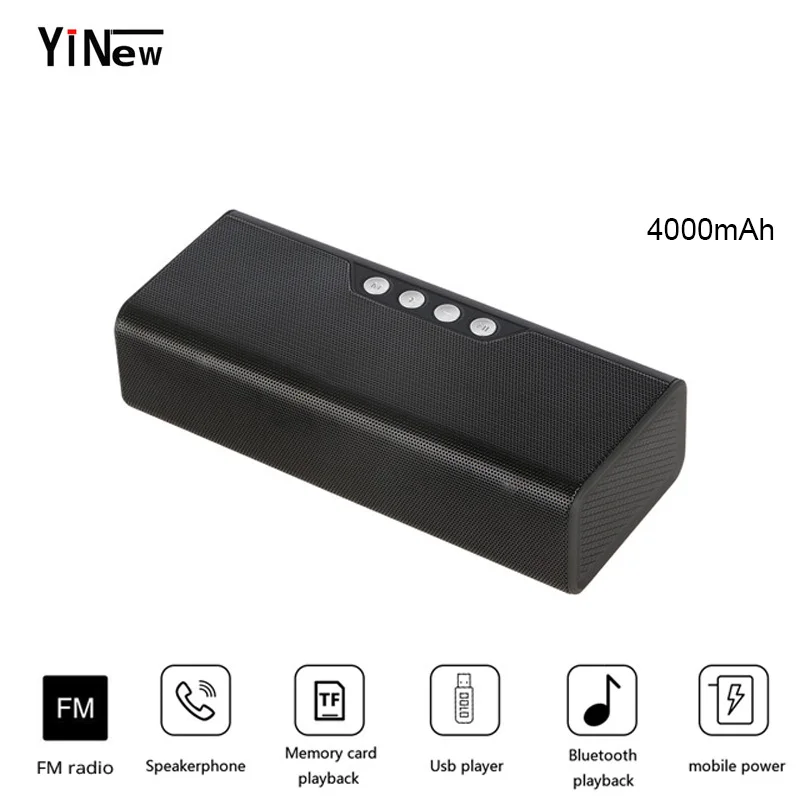 YINEW беспроводной динамик blutooth стерео сабвуфер Открытый Портативный Саундбар бас