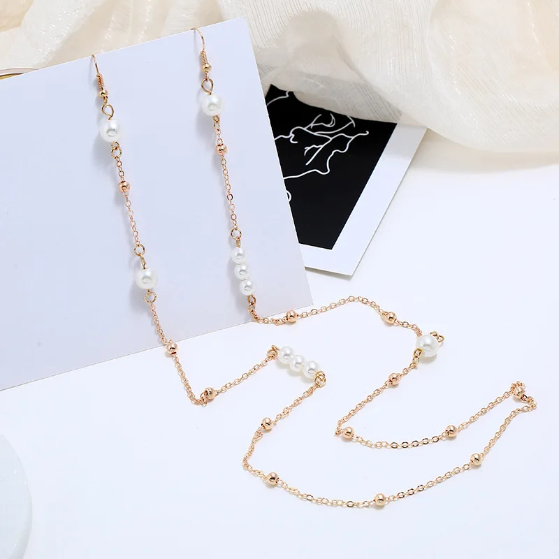 Женские серьги-подвески с искусственным жемчугом длинные серьги из сплава