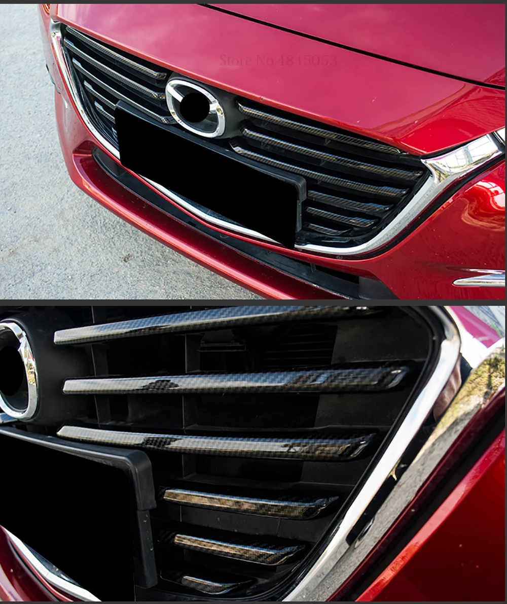 AITWATT для Mazda 3 AXELA 2017 2018 Автомобильная внешняя углеродное волокно Передняя