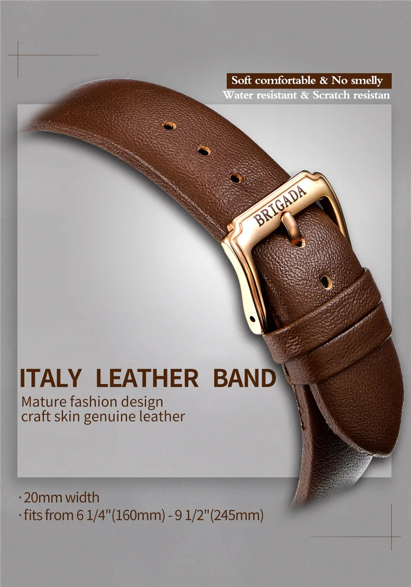 Часы BRIGADA Swiss Bramd для мужчин красивые деловые повседневные синие мужские часы |