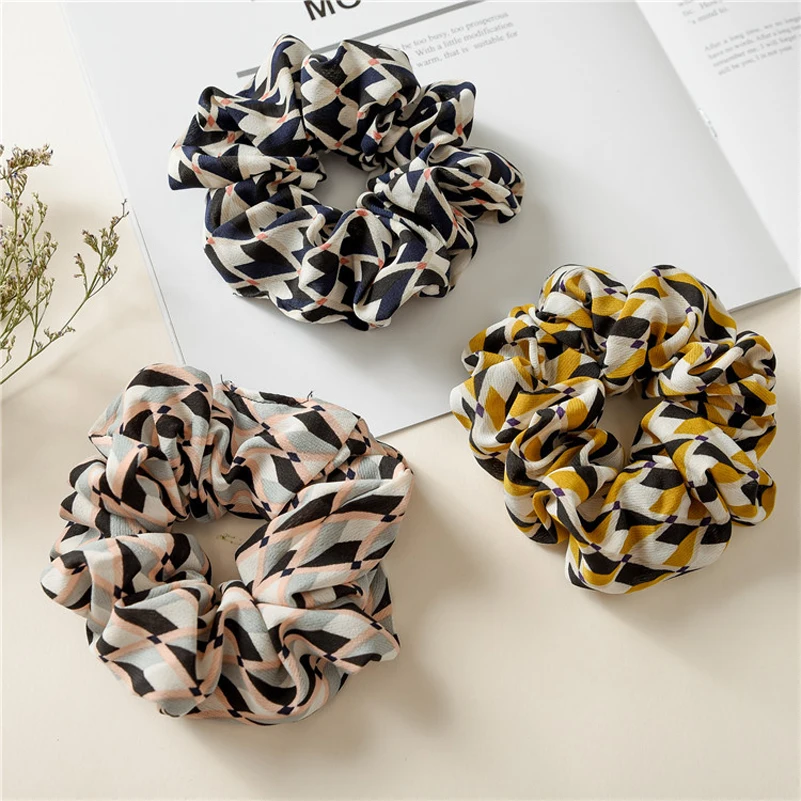 Новинка модные резинки с леопардовым принтом шифоновые головной убор