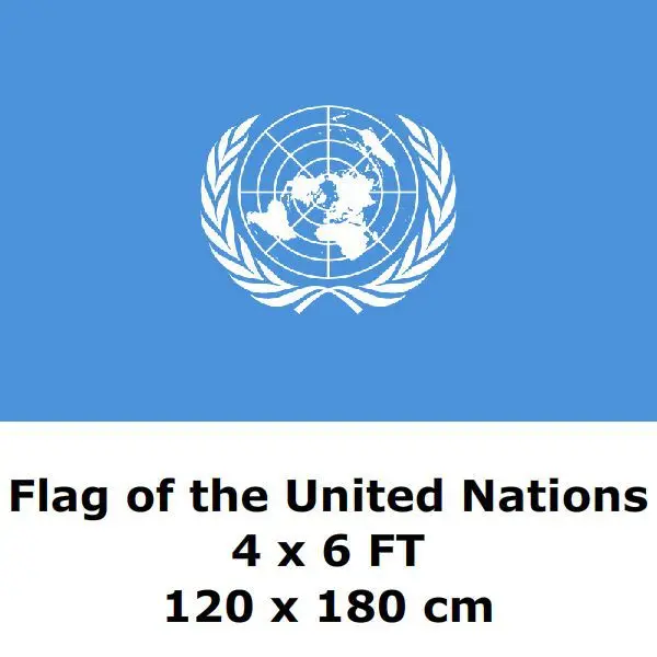 

United Nations Flag 4X6FT 100D Polyester Large Flags And Banners