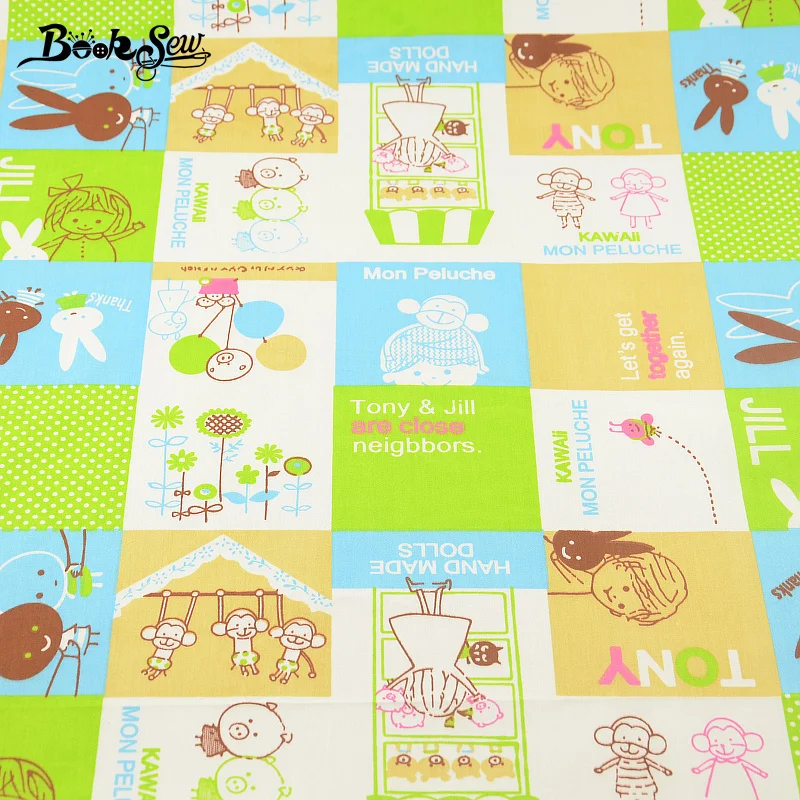 2017 100% Cotton Twill Fabric Lovely Cartoon Pattern Home Textile Quilting Tissue For Swing Bedding Baby Kid Clothing|fabric beautiful|fabric tissue
