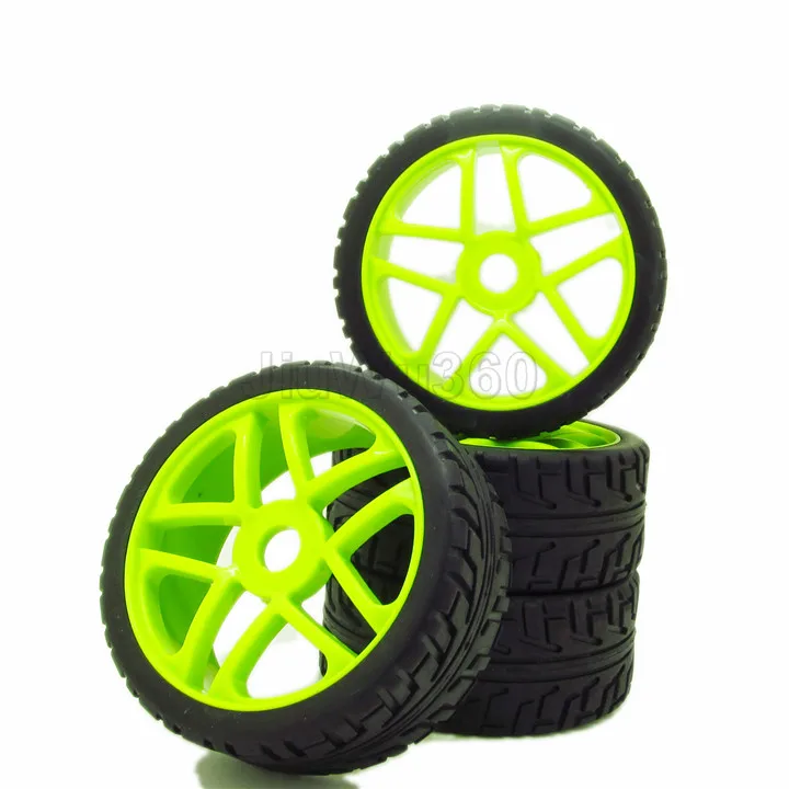 4шт масштаб 1:8 игрушечные колёсные диски для радиоуправляемой машины 17мм зелёные