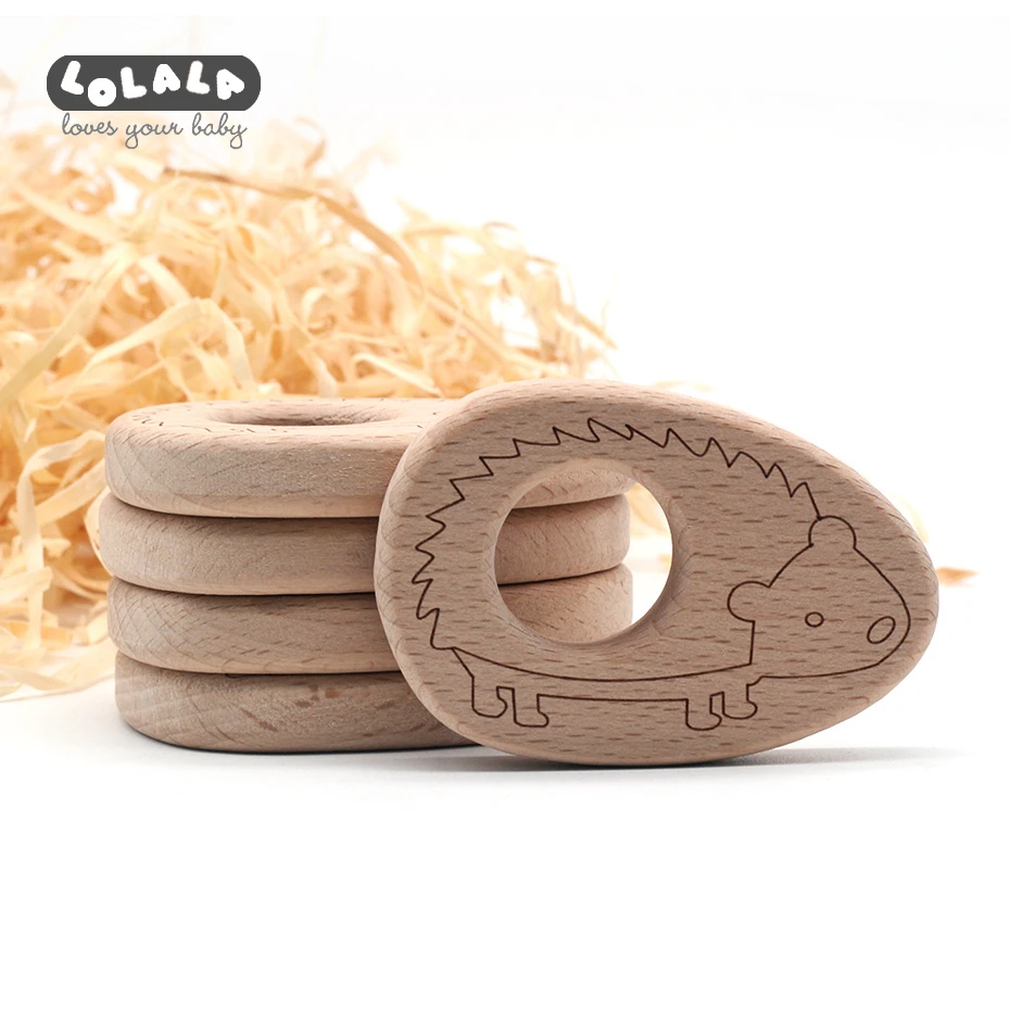 

Lovely and interesting beech molar gum baby teeth chewing repair oval hedgehog shape molar toys preferred accessories 10PC