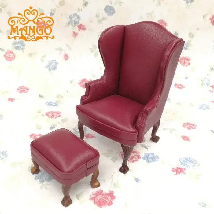 Миниатюрная мебель для кукольного домика кожаный диван с педалями несколько