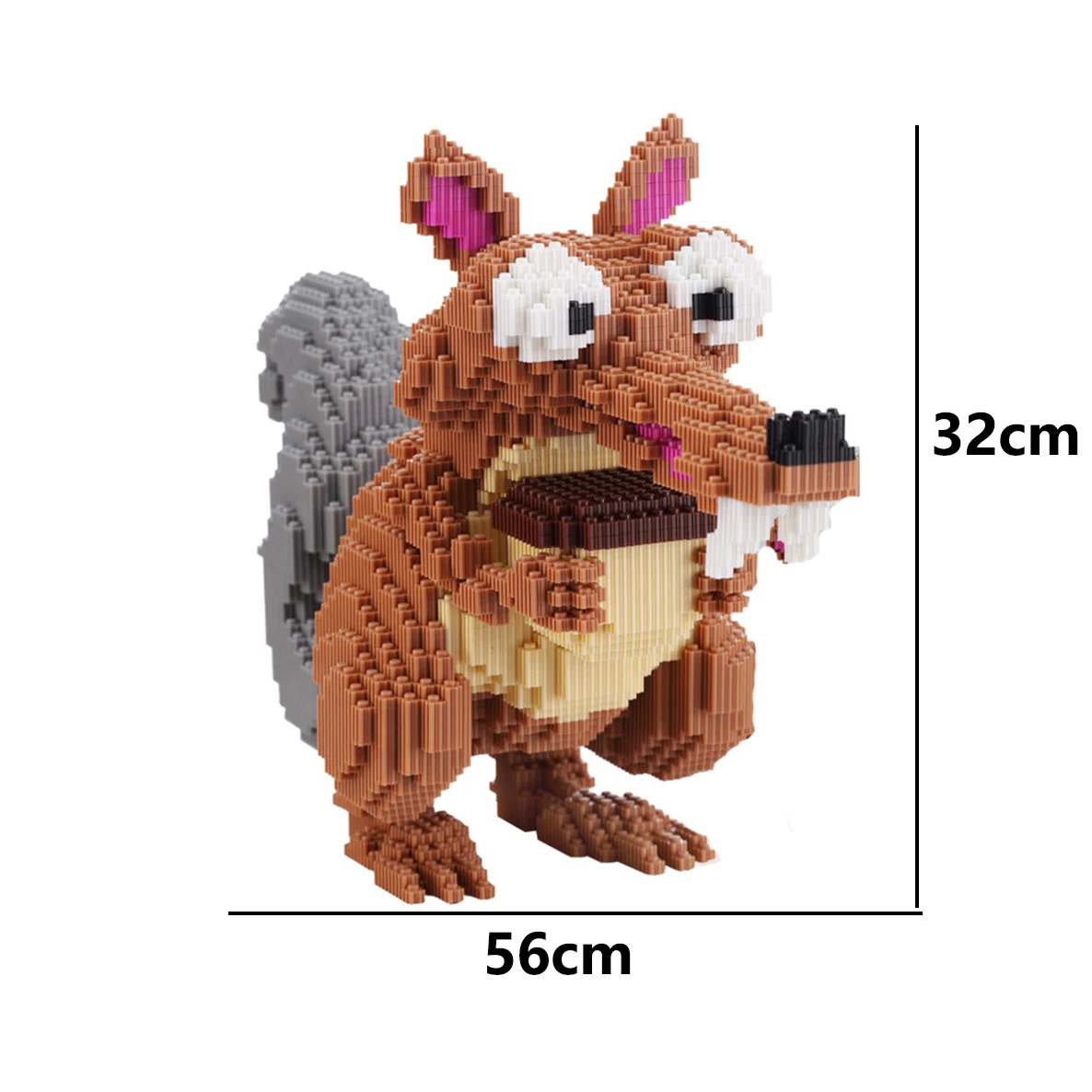 Классический мультфильм Scrat желудь большой размер строительные блоки игрушки животных Обучающие белки Assemable Кирпичи Детские модели подарки