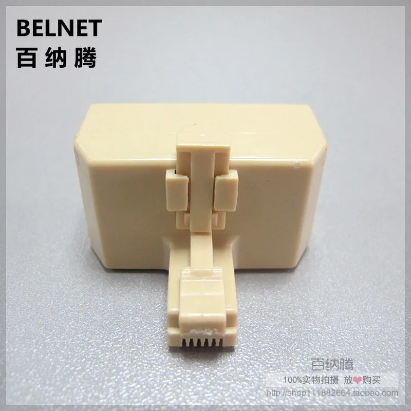 RJ11 телефон Splitter один в три выхода 4 через голову телефонный адаптер рога