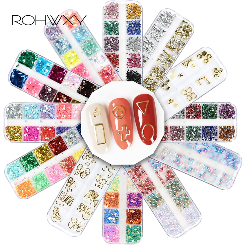 ROHWXY ногтей украшения для маникюра Стразы аксессуары все дизайнерский Шарм