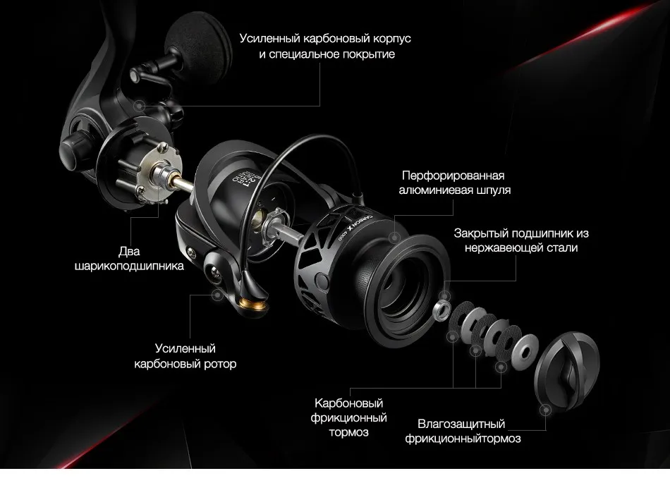 Piscifun углерода X спиннингом 5,2: 1/6. 2:1 шестерни отношение свет до 162 г 11BB 15 кг Макс Перетащите катушка Рыбная ловля в соленой и пресной воде