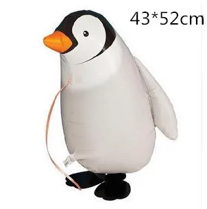 penguin 1 шт., прогулочные воздушные шарики в виде животных, милые шарики для кошек, собак, кроликов, панды, динозавра, тигра, шары для домашних животных, вечерние шары для украшения дня рождения - Цвет: penguin