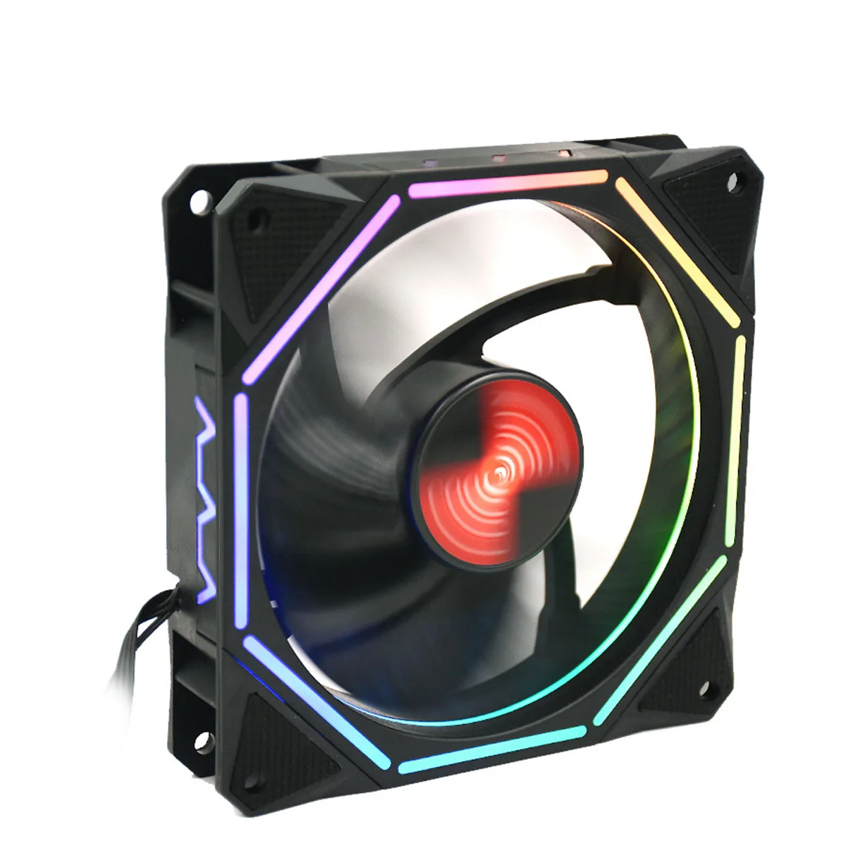 Чехол для компьютера PC охлаждающий вентилятор RGB регулируемый светодиодный 120 мм 6pin тихий ИК пульт дистанционного управления компьютерный кулер охлаждающий вентилятор чехол вентилятор cpu