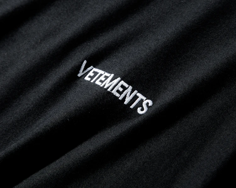 19SS Vete для мужчин ts футболка для мужчин и женщин Двусторонняя одежда оверсайз патч хлопок Футболка уличная хип хоп Harajuku футболки