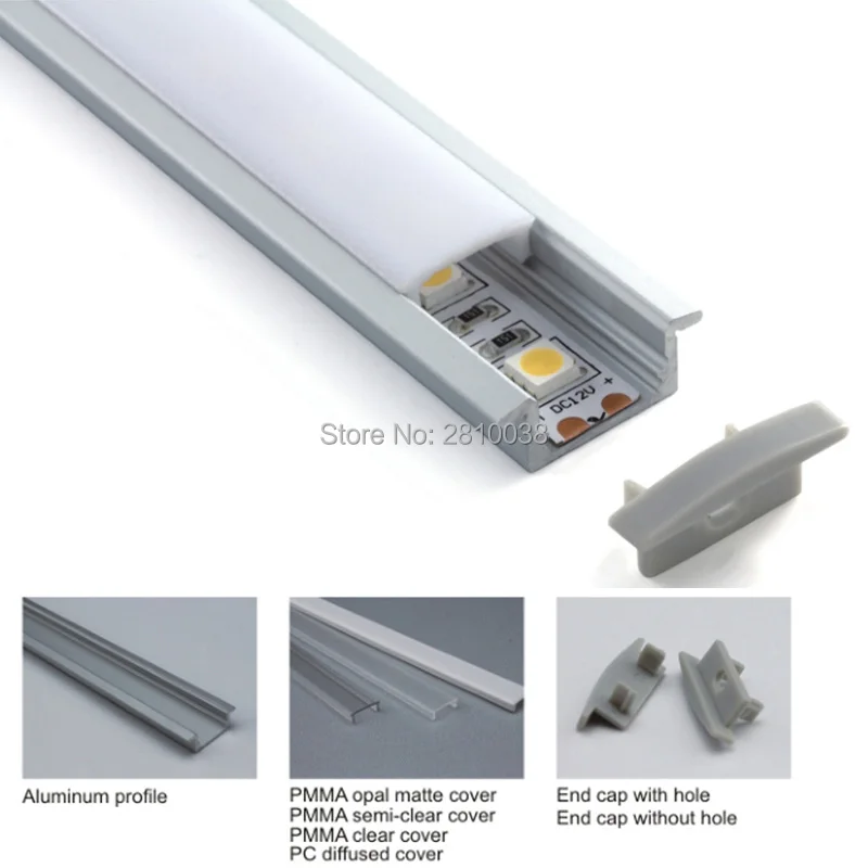 10 x 1M Sets/Lot T type Anodized Aluminum LED extrusion profile and AL6063 Profiled aluminium led for recessed floor lights