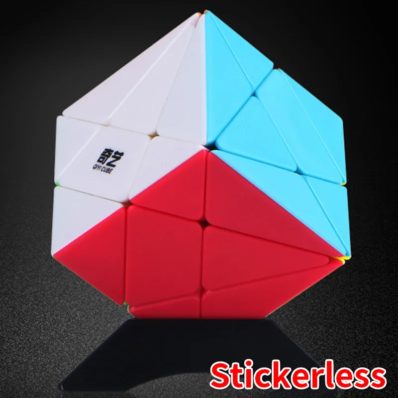 Qiyi оси кубик без наклеек или черный головоломки 3x3 странно-shape форме, благодаря чему создается ощущение невесомости с магическим кубом, Cubo Magico, обучающие игрушки для детей