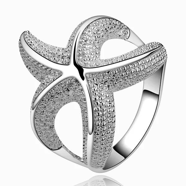 Серебряное кольцо для ведущих Модные индивидуальные простые и элегантные кольца