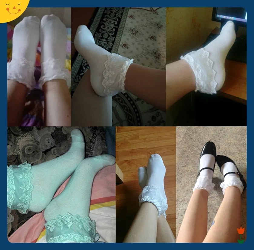 VISNXGI, модные, милые, модные, женские, винтажные, кружевные, с рюшами, с оборками, короткие носки, для леди, принцессы, для девочек, любимые, 6 цветов
