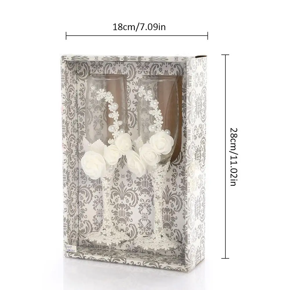 2 шт. Свадебные бокалы для жениха и невесты свадебные бокалов стаканы с