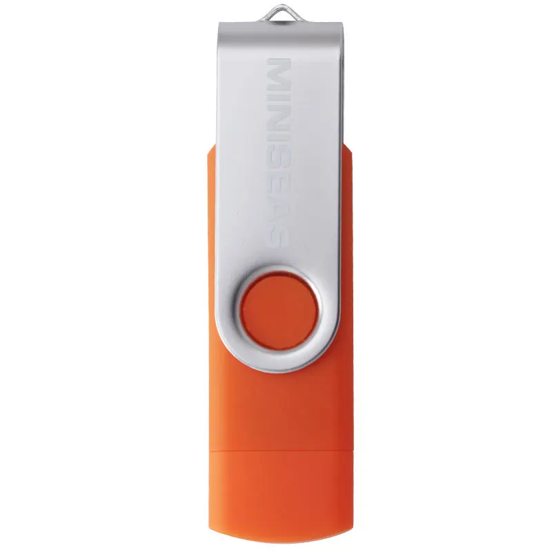 orange Miniseas, смартфон, USB флеш-накопитель, флеш-накопитель, 64 ГБ, флешка, 8 ГБ, OTG, внешнее хранилище, микро usb карта памяти, флеш-накопитель, A-10 - Цвет: orange