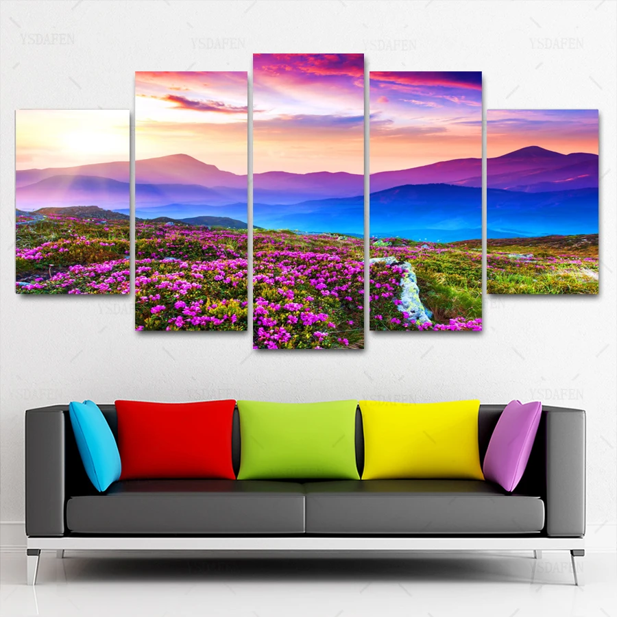 

Op de muur HD print olieverf Film modulaire foto Scenery poster kind room decor woondecoratie 5 stks canvas art z271