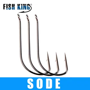 FISH KING, 3 упаковки рыболовных крючков SODE с кольцом, размер 5-16 #, рыболовные крючки из высокоуглеродистой стали, Мормышка, крючок для карпа
