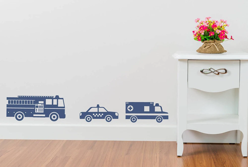 Аварийные автомобили наклейки на стену дневная помощь школьный автобус такси