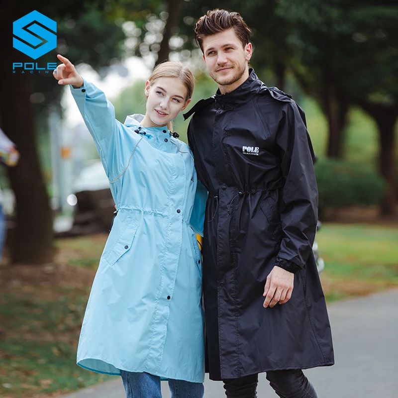 

POLE long full body raincoat single men and women one-piece poncho locomotive motorcycle riding hiking breathable waterproof