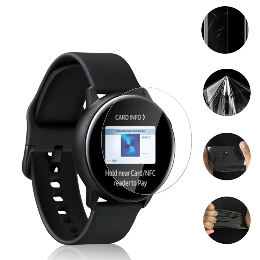 Анти-шок мягкая ПЭТ ультра прозрачная защитная пленка для Samsung Galaxy Watch Active 40 мм