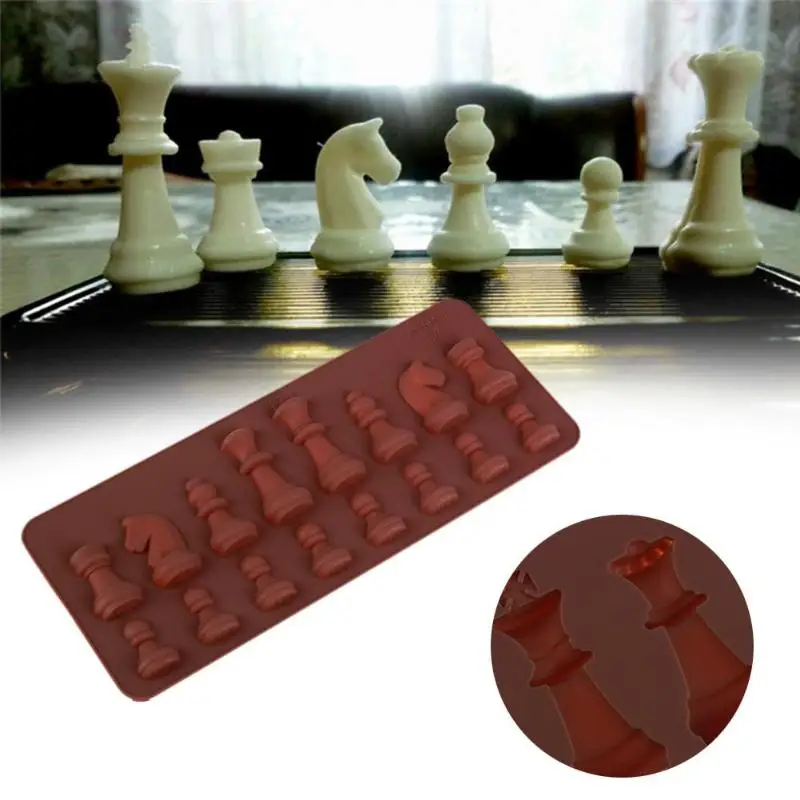 New 1PCS Chess Shape Silicone Cake Molds Fondant Jelly Candy Chocolate Mold DIY Bakware Decorate 20.5*8.5cm | Дом и сад