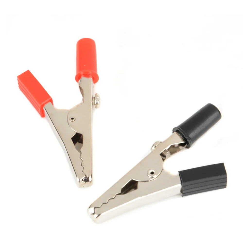 10 шт./лот изолированные крокодил зажимы пластик ручка Кабель привести