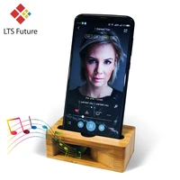 Mobile Phone Loudspeaker Holder Bamboo Sound Amplifier Speaker For iPhone Samsung Sony 3-6inch Wooden Holders Wood Desktop Stand