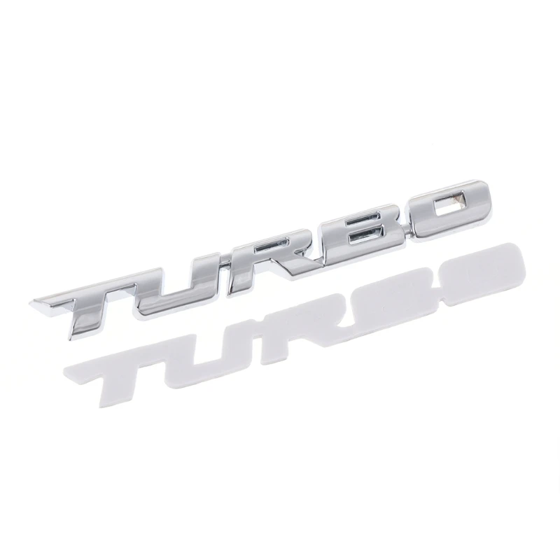 Бесплатная доставка 3D Эмблема с надписью Turbo металлическая хромированная