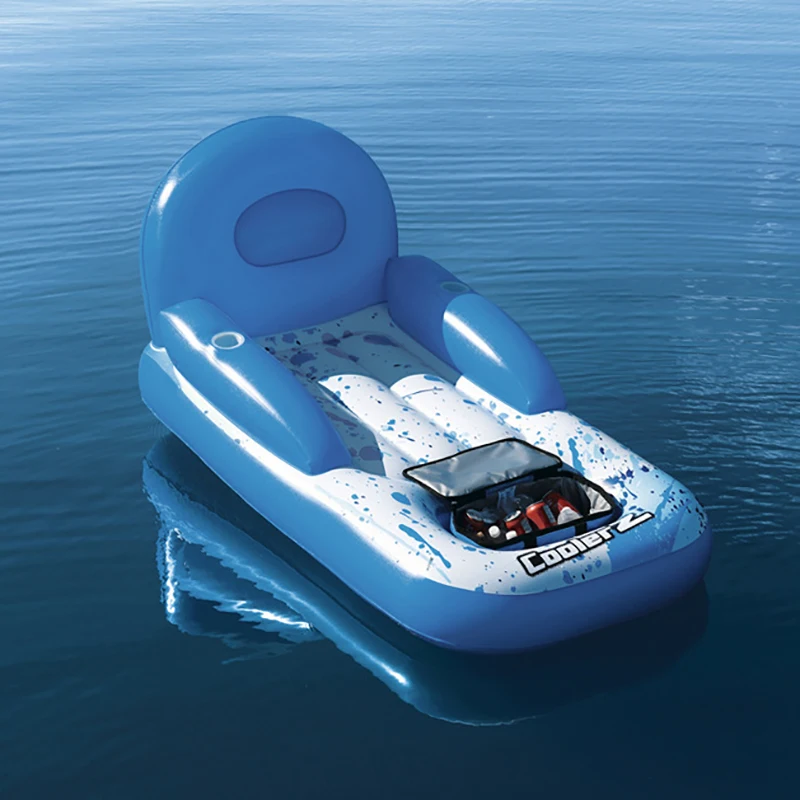 Новый надувной кулер для отдыха 91 ''со спинкой 2 подстаканниками плавающая