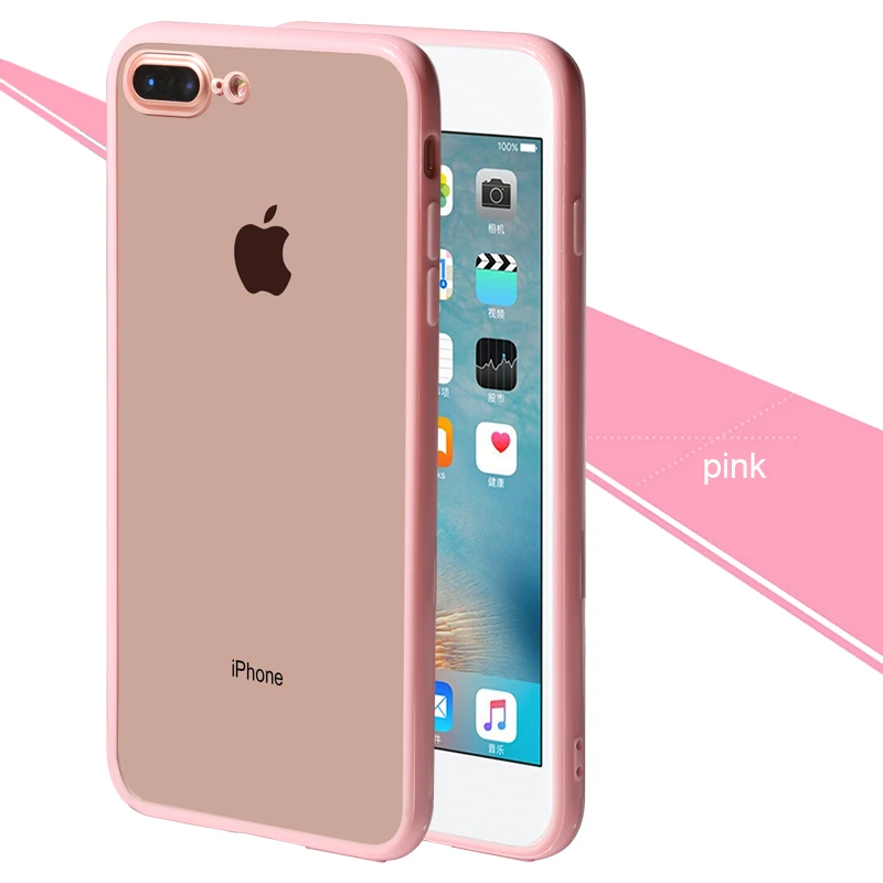 Чехол для телефона с рамкой ярких цветов iPhone XS Max X XR SE 2020 6 S 6Plus 7 8 8Plus Прозрачный