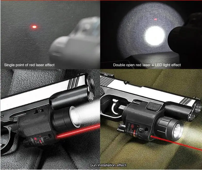 2in1 M6 комбо Тактический CREE Q5 светодиодный фонарик/светло 200LM + зеленый/красный