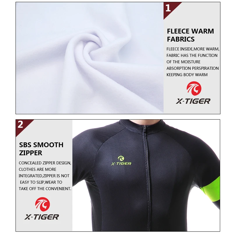 X-Tiger зимние теплые флисовые майки для велоспорта Invierno Ropa Ciclismo с длинным рукавом, одежда для велоспорта, одежда для горного велосипеда, спортивная одежда