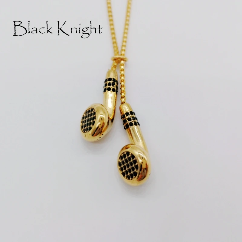 Уникальные стразы наушники-вкладыши с подвеской креативное ожерелье из