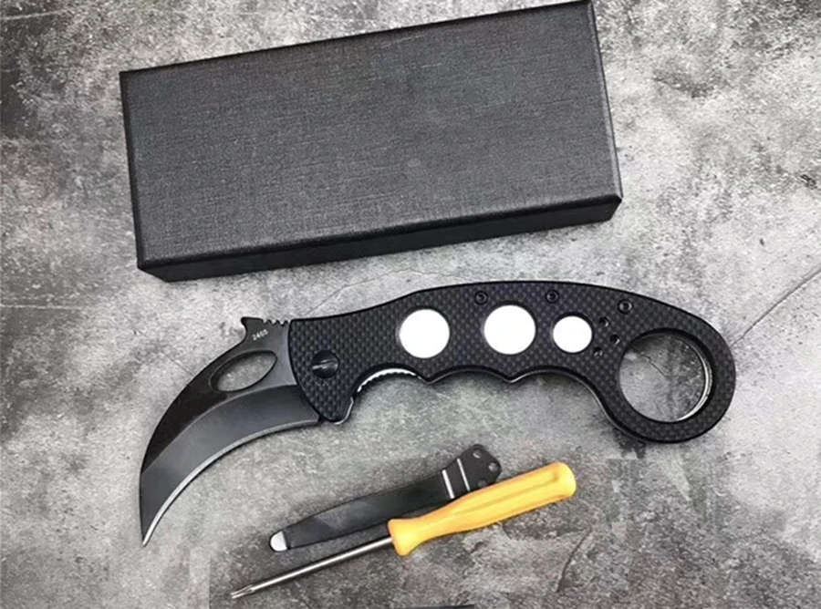 Karambit Складной нож 440c Лезвие G10 Ручка боевой карманный Открытый Отдых Охота выживания Тактические Ножи EDC ручные инструменты