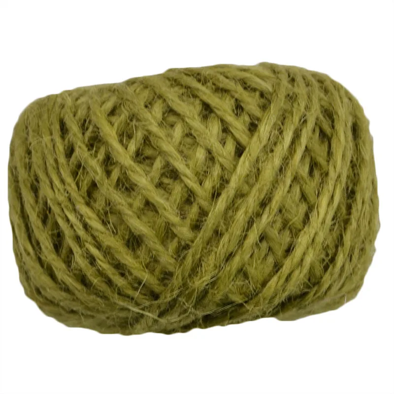 army green 30 м натуральный джутовый шнур из мешковины Hessian, пеньковая веревка, подарочная упаковка, струны для рождественских мероприятий и вечеринок - Цвет: army green