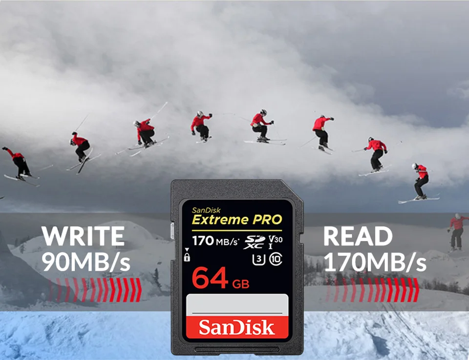 SanDisk 16 ГБ 32 ГБ 64 Гб 128 ГБ Extreme PRO SDHC SDXC UHS-I высокоскоростная карта памяти C10 SD камера класс 10 95 Мб/с